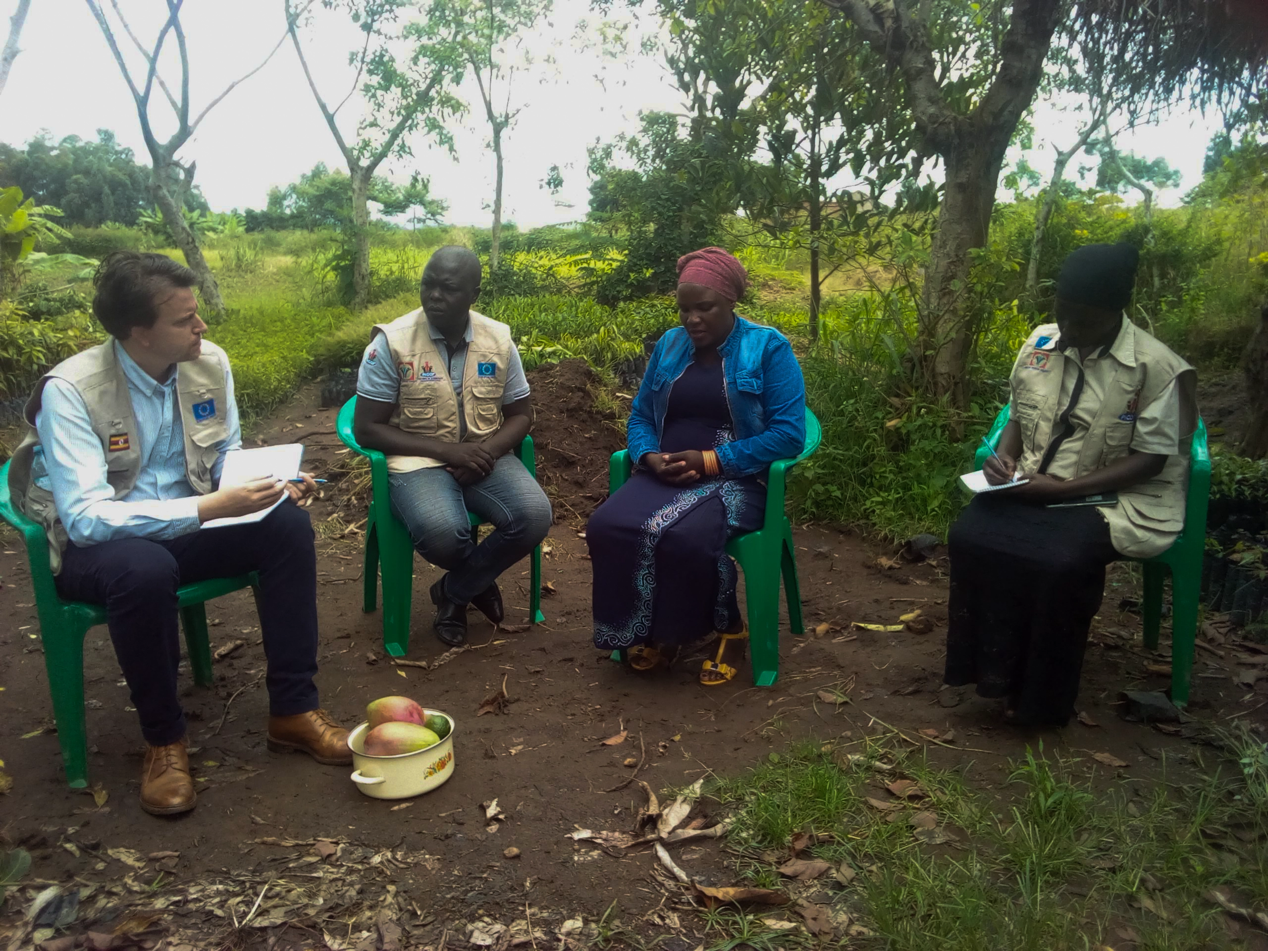 Community members practicing environmental protection